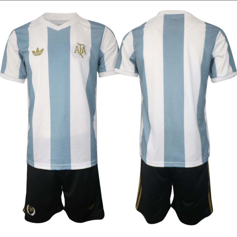 Men 2025-2026 Season Argentina adidas Originals 50th Anniversary Blue Blank Soccer Jersey->argentina jersey->Soccer Country Jersey